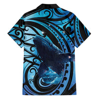 New Zealand Matariki Family Matching Off Shoulder Maxi Dress and Hawaiian Shirt Maori Humpback Whale Galaxy