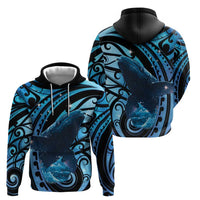 New Zealand Matariki Hoodie Maori Humpback Whale Galaxy LT22 - Polynesian Pride
