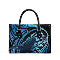 New Zealand Matariki Leather Bag Maori Humpback Whale Galaxy LT22 - Polynesian Pride