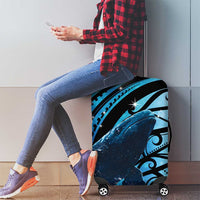 New Zealand Matariki Luggage Cover Maori Humpback Whale Galaxy LT22 - Polynesian Pride