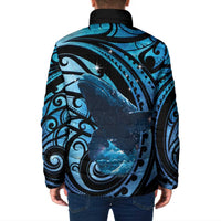 New Zealand Matariki Padded Jacket Maori Humpback Whale Galaxy LT22 - Polynesian Pride