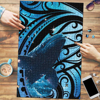 New Zealand Matariki Puzzle Maori Humpback Whale Galaxy LT22 Blue - Polynesian Pride