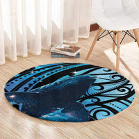 New Zealand Matariki Round Carpet Maori Humpback Whale Galaxy LT22 - Polynesian Pride
