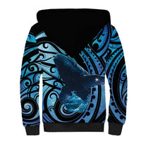 New Zealand Matariki Sherpa Hoodie Maori Humpback Whale Galaxy LT22 - Polynesian Pride