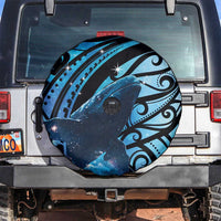 New Zealand Matariki Spare Tire Cover Maori Humpback Whale Galaxy LT22 Blue - Polynesian Pride
