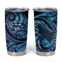 New Zealand Matariki Tumbler Cup Maori Humpback Whale Galaxy LT22 Blue - Polynesian Pride