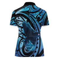 New Zealand Matariki Women Polo Shirt Maori Humpback Whale Galaxy LT22 - Polynesian Pride