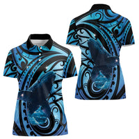 New Zealand Matariki Women Polo Shirt Maori Humpback Whale Galaxy LT22 - Polynesian Pride