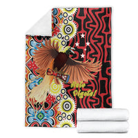 Papua New Guinea Pidgin Language Week Blanket Halo Olgeta Tok Pisin Wik Bird Of Paradise Oro Batik LT22 - Polynesian Pride