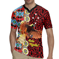 Personalised Papua New Guinea Pidgin Language Week Rugby Jersey Halo Olgeta Tok Pisin Wik Bird Of Paradise Oro Batik LT22 - Polynesian Pride