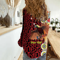 Personalised Papua New Guinea Pidgin Language Week Women Casual Shirt Halo Olgeta Tok Pisin Wik Bird Of Paradise Oro Batik LT22 - Polynesian Pride