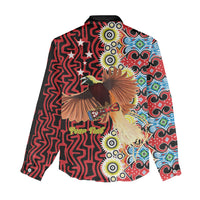 Personalised Papua New Guinea Pidgin Language Week Women Casual Shirt Halo Olgeta Tok Pisin Wik Bird Of Paradise Oro Batik LT22 - Polynesian Pride