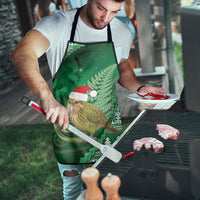 New Zealand Kakapo Christmas In July Apron Silver Fern Santa Xmas Green Color