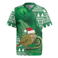 New Zealand Kakapo Christmas In July Rugby Jersey Silver Fern Santa Xmas Green Color