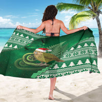 New Zealand Kakapo Christmas In July Sarong Silver Fern Santa Xmas Green Color