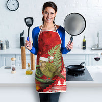 New Zealand Kakapo Christmas In July Apron Silver Fern Santa Xmas Red Color