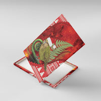 New Zealand Kakapo Christmas In July Canvas Wall Art Silver Fern Santa Xmas Red Color