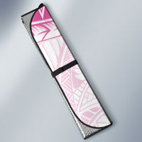 Breast Cancer Awareness Auto Sun Shade Pink Ribbon Turtle Polynesian Pattern White LT22 - Polynesian Pride