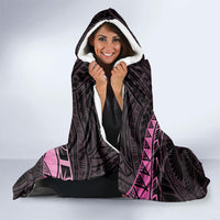 Breast Cancer Awareness Hooded Blanket Pink Ribbon Turtle Polynesian Pattern Black LT22 - Polynesian Pride