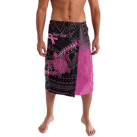 Breast Cancer Awareness Personalised Lavalava Pink Ribbon Turtle Polynesian Pattern Black LT22 Pink - Polynesian Pride