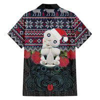 New Zealand Hei Tiki Christmas In July Family Matching Long Sleeve Bodycon Dress and Hawaiian Shirt Pohutukawa Santa Xmas Polynesian Pattern