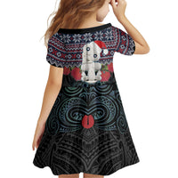 New Zealand Hei Tiki Christmas In July Family Matching Tank Maxi Dress and Hawaiian Shirt Pohutukawa Santa Xmas Polynesian Pattern