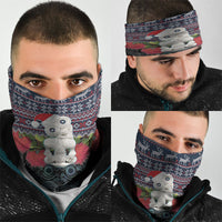 New Zealand Hei Tiki Christmas In July Neck Gaiter Pohutukawa Santa Xmas Polynesian Pattern