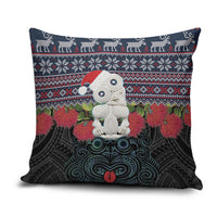 New Zealand Hei Tiki Christmas In July Pillow Cover Pohutukawa Santa Xmas Polynesian Pattern