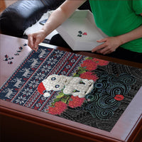 New Zealand Hei Tiki Christmas In July Puzzle Pohutukawa Santa Xmas Polynesian Pattern