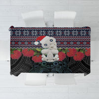 New Zealand Hei Tiki Christmas In July Tablecloth Pohutukawa Santa Xmas Polynesian Pattern