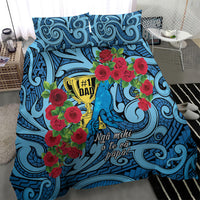 New Zealand Father's Day Bedding Set Best Dad Trophy Red Rose Maori Pattern LT22 - Polynesian Pride