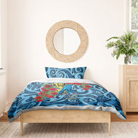 New Zealand Father's Day Bedding Set Best Dad Trophy Red Rose Maori Pattern LT22 - Polynesian Pride