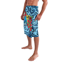 Personalised New Zealand Father's Day Lavalava Best Dad Trophy Red Rose Maori Pattern LT22 - Polynesian Pride