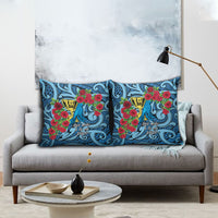 New Zealand Father's Day Pillow Cover Best Dad Trophy Red Rose Maori Pattern LT22 - Polynesian Pride