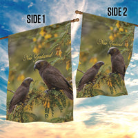 New Zealand Kaka Bird Garden Flag Kowhai Flower Landscape Style LT22 - Polynesian Pride