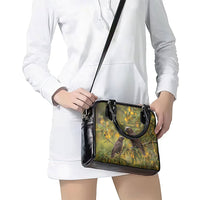 New Zealand Kaka Bird Shoulder Handbag Kowhai Flower Landscape Style