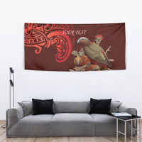 New Zealand Kaka Bird Personalised Tapestry Pohutukawa Matariki Maori Pattern LT22 - Polynesian Pride