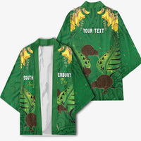 Personalised South Canterbury Anniversary Day Kimono Kiwi Kowhai Silver Fern Maori Pattern LT22 - Polynesian Pride