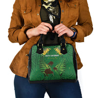South Canterbury Anniversary Day Shoulder Handbag Kiwi Kowhai Silver Fern Maori Pattern LT22 - Polynesian Pride