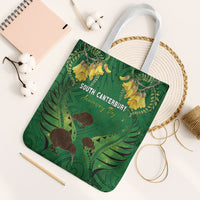 South Canterbury Anniversary Day Tote Bag Kiwi Kowhai Silver Fern Maori Pattern LT22 White Strap One Size Green - Polynesian Pride