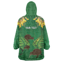 Personalised South Canterbury Anniversary Day Wearable Blanket Hoodie Kiwi Kowhai Silver Fern Maori Pattern LT22 - Polynesian Pride