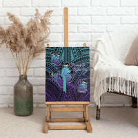 New Zealand Suicide Prevention Month Canvas Wall Art Maori Mauri Tu Mauri Ora Polynesian Pattern LT22 - Polynesian Pride