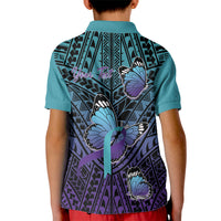 Personalised New Zealand Suicide Prevention Month Kid Polo Shirt Maori Mauri Tu Mauri Ora Polynesian Pattern LT22 - Polynesian Pride