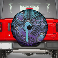New Zealand Suicide Prevention Month Spare Tire Cover Maori Mauri Tu Mauri Ora Polynesian Pattern LT22 - Polynesian Pride