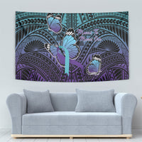 New Zealand Suicide Prevention Month Tapestry Maori Mauri Tu Mauri Ora Polynesian Pattern LT22 - Polynesian Pride
