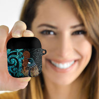 New Zealand Tui Bird Wahaika AirPods Case Maori Weapon Paua Shell Koru Pattern