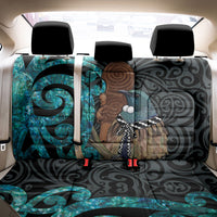 New Zealand Tui Bird Wahaika Back Car Seat Cover Maori Weapon Paua Shell Koru Pattern
