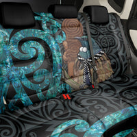 New Zealand Tui Bird Wahaika Back Car Seat Cover Maori Weapon Paua Shell Koru Pattern