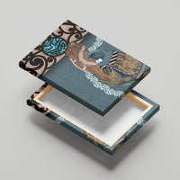 New Zealand Tui Bird Maripi Canvas Wall Art Maori Weapon Kowhaiwhai Pattern