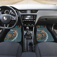 New Zealand Tui Bird Maripi Car Mats Maori Weapon Kowhaiwhai Pattern